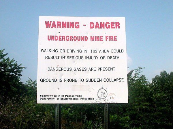 coal fire warning